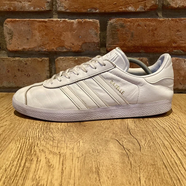 mens white leather gazelles