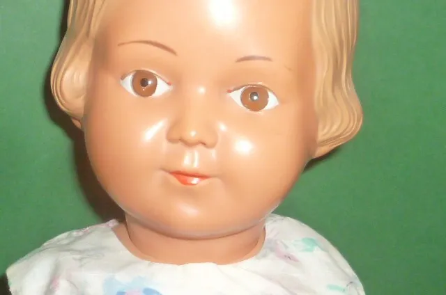 Alte Stroch Puppe blond Storchpuppe 42cm Doll pouppee Puppen Mädchen Celluloid ? 3