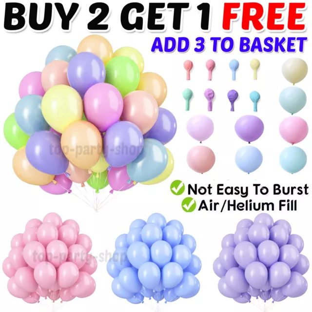 5" 10" 12" inch small pastel latex balloons WHOLESALE party birthday 100 wedding