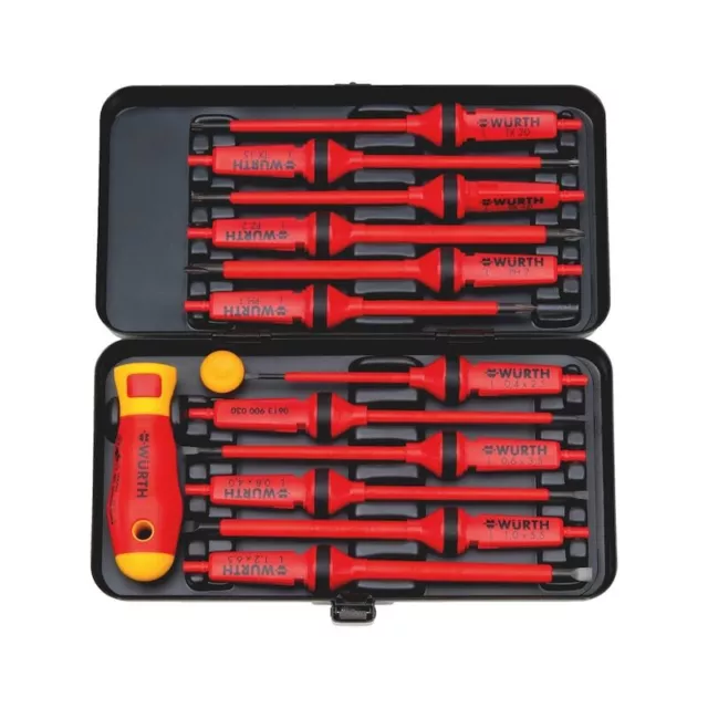 Cacciaviti Elettricista Precisione Set 14pz Intercambiabili - WÜRTH 061390014