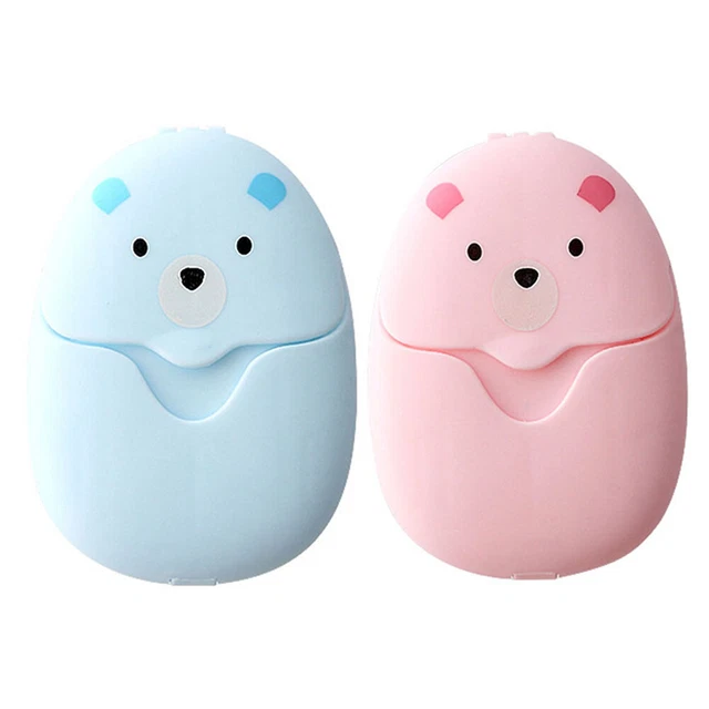 Jabones de espuma de limpieza a mano perfumados hojas de viaje desechables jabón en caja de papel
