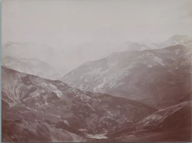 France, Massif des Écrins, Vallée d&#039;Orcières, Vintage print, circa 1895 Tir