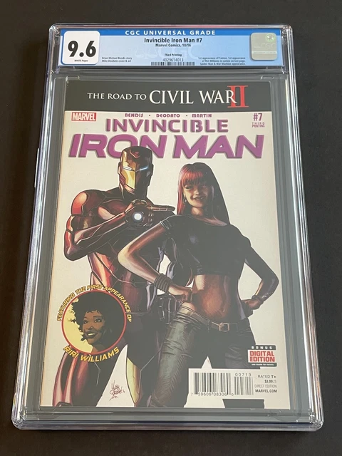 INVINCIBLE IRON MAN #7 (Marvel 2016) CGC 9.6, 3rd print, 1st cameo Riri Williams