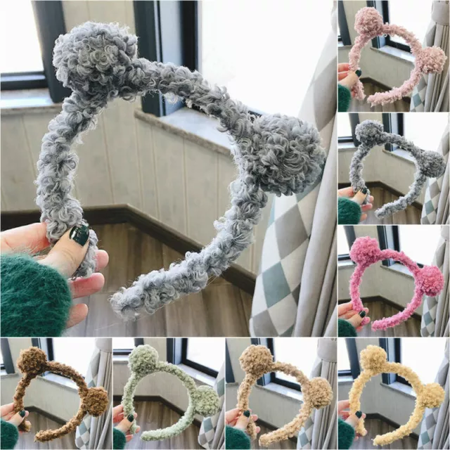 Damen Haarreifen Haarreif Plüsch Tier Bär Ohr Haarschmuck Make Up Kopfschmuck