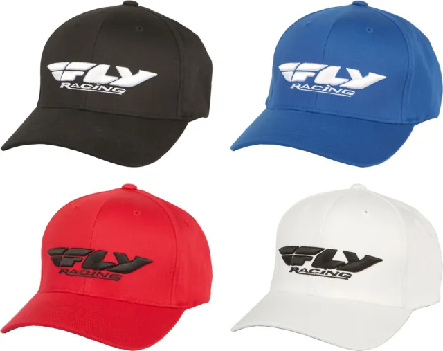 Fly Racing Podium Flexfit Curve Bill Men's Hat -  Mens Lid Cap