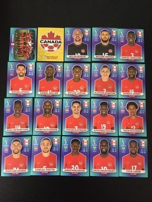 PANINI WORLD CUP Qatar 2022 Stickers - Canada Full Set - x 20 Stickers ...