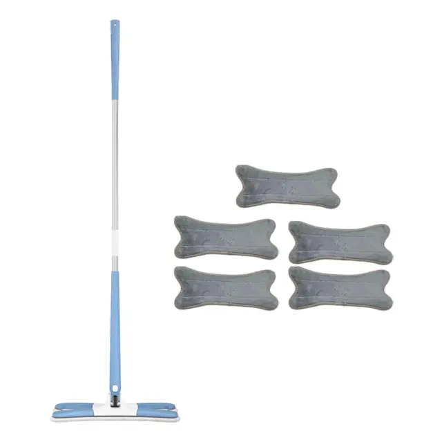 Flat Mopping with Stainless Steel Handle Practical X Type for Outdoor Laminate