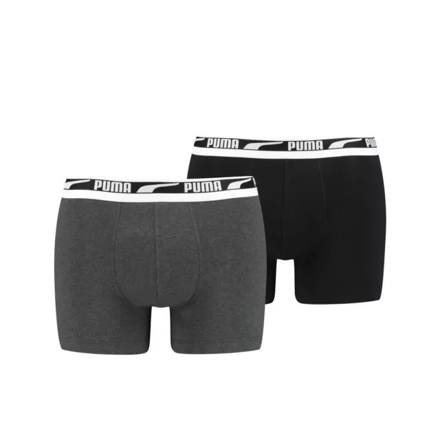 Boxer short uomo Puma MULTI LOGO BOXER confezione da 2 S M L XL nero grigio beige