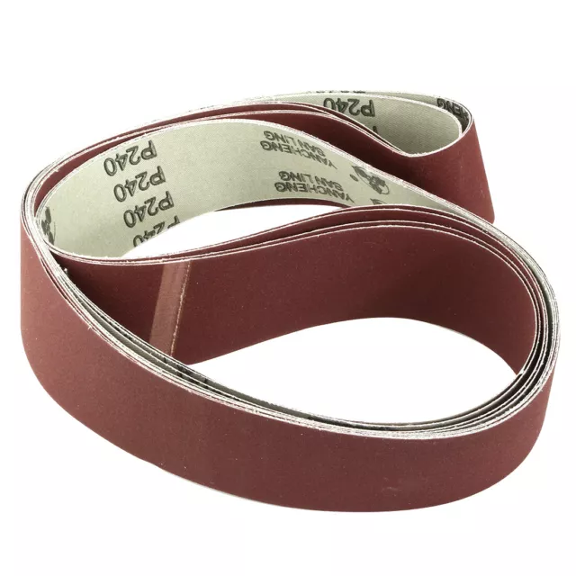 2-Inch x 72-Inch Aluminum Oxide Sanding Belt 240 Grits Lapped Joint 4pcs