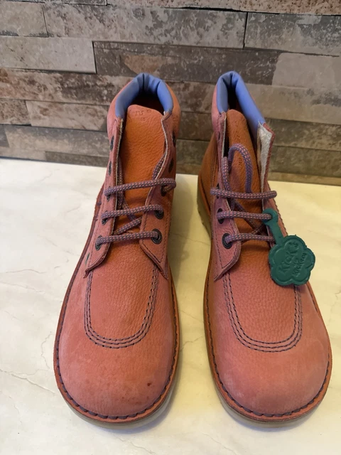 Topi Kickers RARE VINTAGE 90S Kickers Kicks Rallye Boots Salmon Pink EU45 UK 10.5 £ ...
