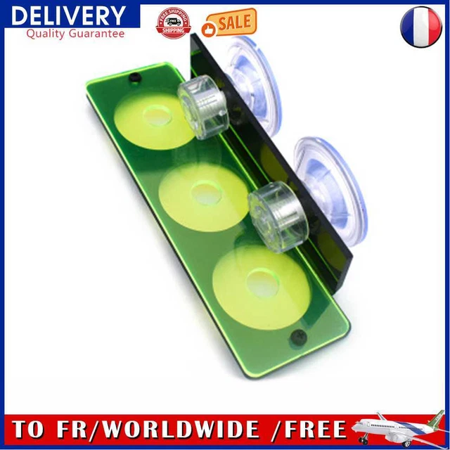 Fish Tank Fluorescence Coral Frag Rack Aquarium Reef w/ Plug Holder (Green)