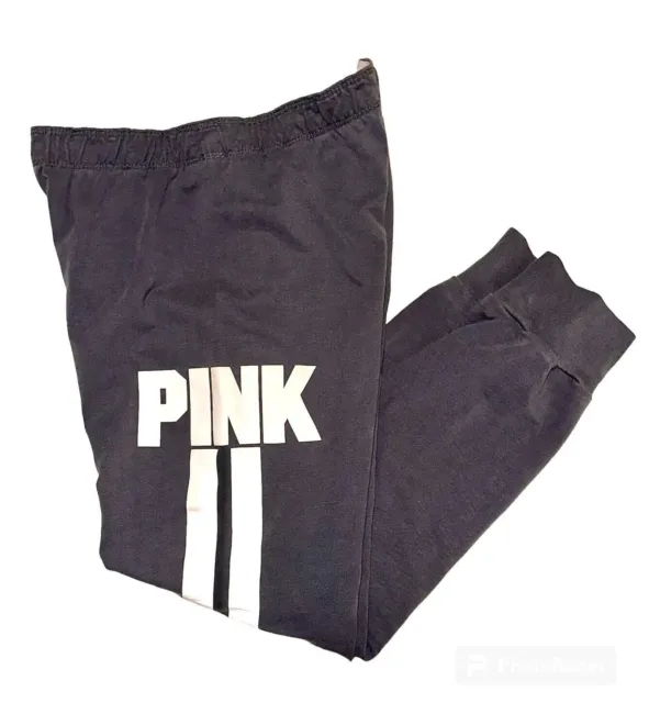PINK VICTORIA'S SECRET LOGO LOUNGE SKINNY JOGGER SWEATPANTS PANTS size XL