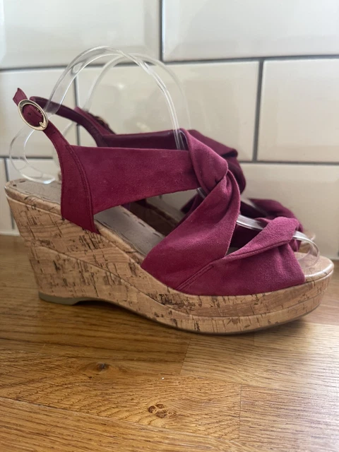 Cerise pink wedges cheap