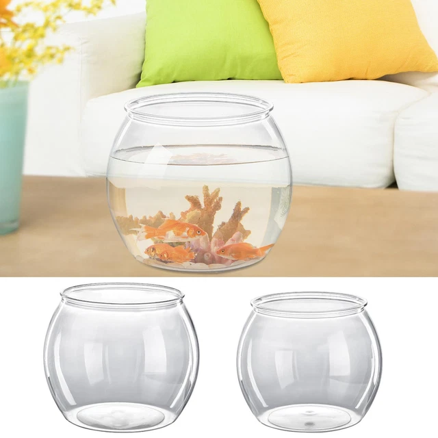 Fish Tank Bowl Small Clear Round Fish Bowl For Tabletop Mini Aquarium For Home