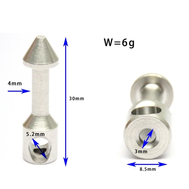 Collezione accessori durevoli per unghie da pesca in acciaio inox (6 pz)
