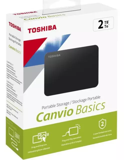 Disque dur Externe TOSHIBA Canvio basics  2To   2,5" USB 3.0 10 broches de type