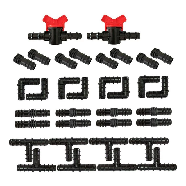 Giardino Scolapiatti Irrigazione Raccordi Kit Dentellato Connettori Gomiti 4