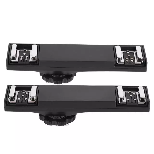 Dual Hot Shoe Flash Speedlite Light Bracket Splitter for SLR Camera Camcorder 2