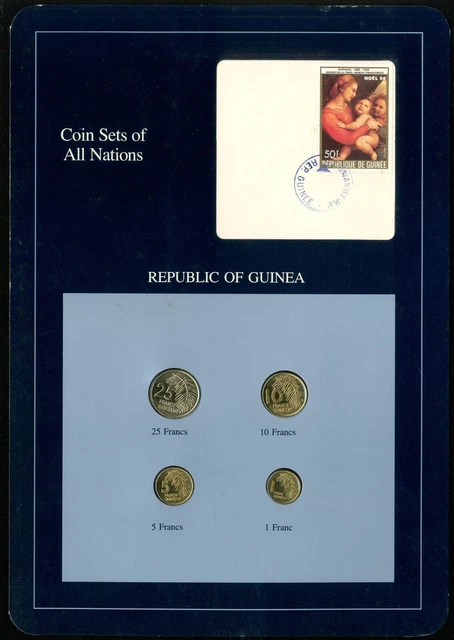 Guinea: Coin Sets of All Nations 1985-1987 - UNC