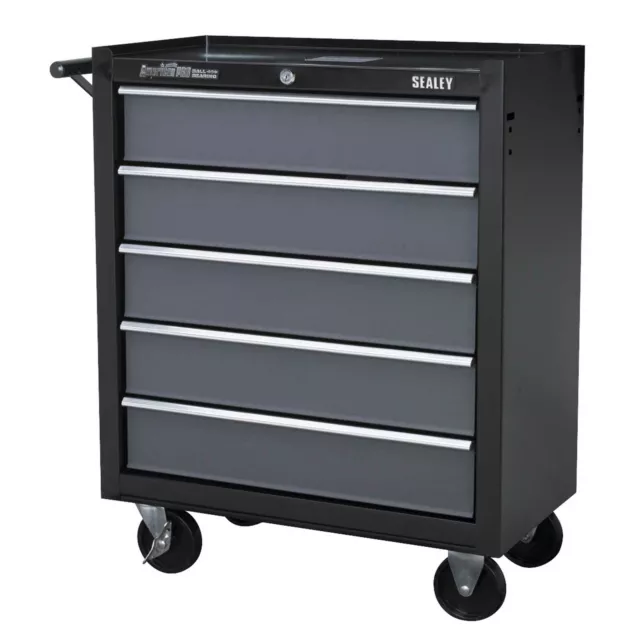 Sealey Rollcab 5 Drawer Toolbox With Ball Bearing Runners - Black/Grey - AP2505B