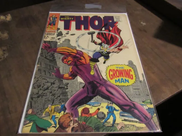 The Mighty Thor #140 Vintage Comic Book Marvel Silver Age 12 Cent