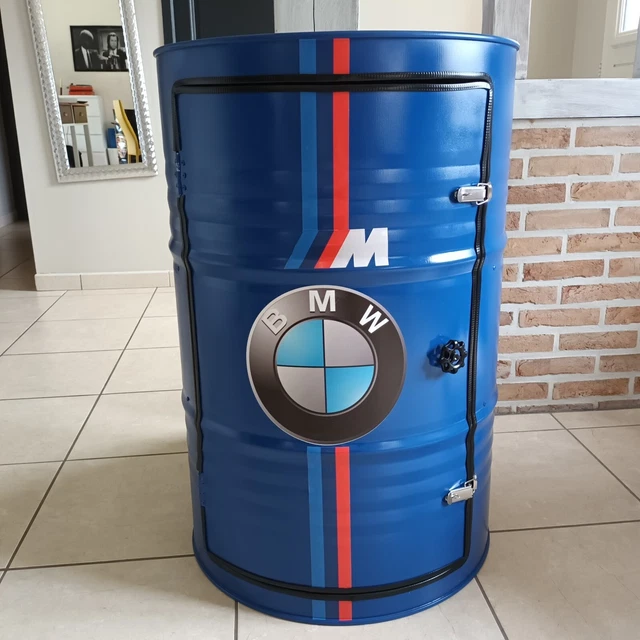Évier De Garage Artisanal En Fût Porshe – 200L – Noir – Décoration Auto