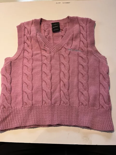 Urban Outfitters iets frans pink v neck cricket jumper vest size S