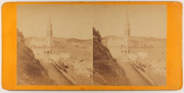 Schwere Frankreich c1875 Foto Stereo Viron Vintage Albumin P70L3n