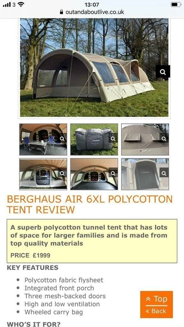 Air 6xl Tent Berghaus Air Footprint Nightfall Tent Berghaus Xl