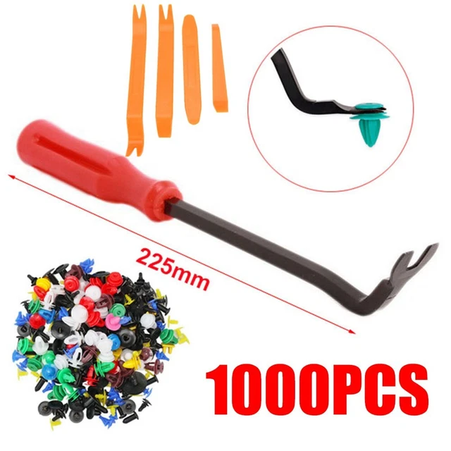 Ensemble de 1000 clips de fixation automatique assortiment de tenue sécurisée