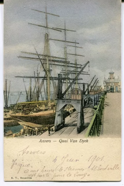 CPA - Carte postale - Belgique - Anvers - Quai Van Dyck - 1901 (MO16681)