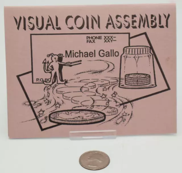 Visual Coin Assembly by Michael Gallo (US Quarter - Heads) Magic Trick