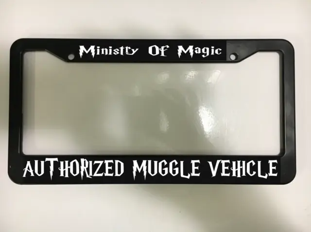 Ministry Of Magic Authorized Muggle Vehicle Harry Potter Car License Plate Frame