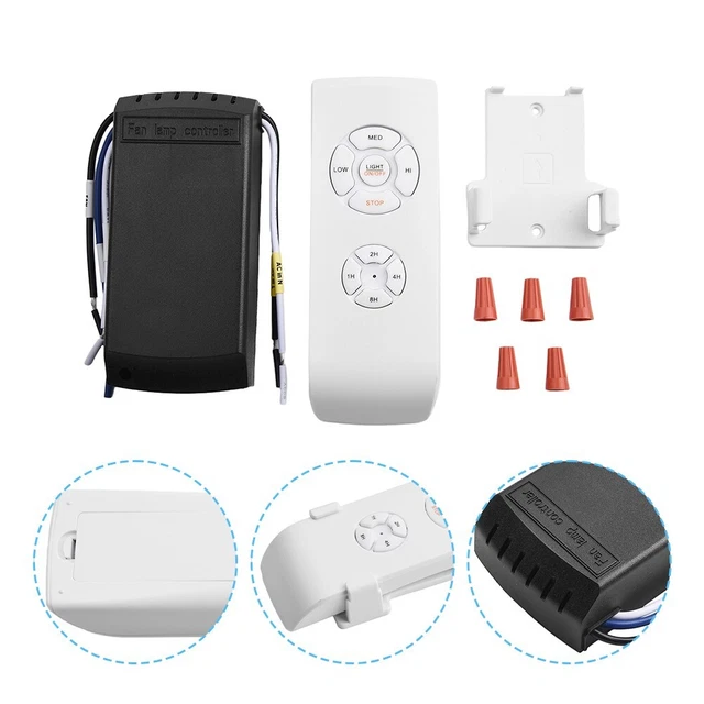 Kit Télécommande Ventilateur Plafond DC 6 Vitesses Avec Minuterie - Récepteur Universel