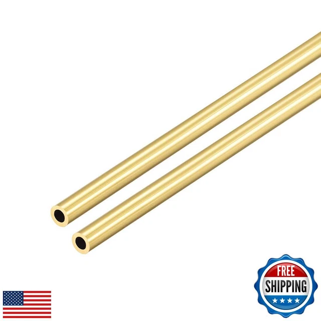 METALLIXITY Brass Tube - 10mm OD X 0.25mm Wall X 300mm Length, Straight Tubing For DIY, Crafts, Models & Home Decor-755649