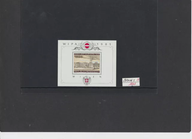 " Ö s t e r r e i c h - WIPA`81 "  Block 5 -  Mi.Nr. 1665 Postfrisch, siehe Scan