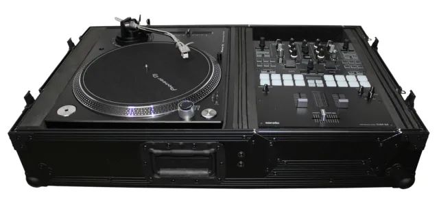 ProX XS-TMC1012WBL Flight Case w/ Wheels for Single Turntables+10"/12" DJ Mixers