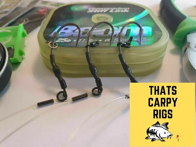 3 OR 5 Ready Tied Ronnie Rigs korda spinner rig style / Fishing CARP RIGS  hair £9.27 - PicClick UK