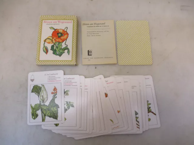 x-31615	DDR Kartenspiel Quartett Blüten am Wegesrand, Pösssneck