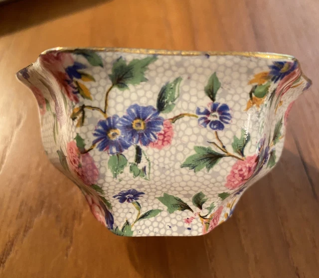 Royal Winton Grimwades  OLD COTTAGE CHINTZ Floral Sugar Bowl Antique VTG 2