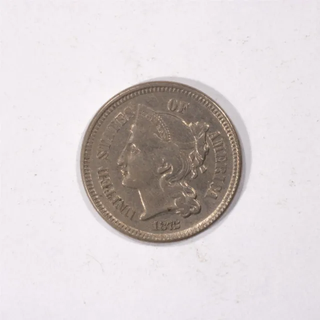 1872 3CN Three Cent Nickel XF Obsolete US Coin Nice Look 3CN