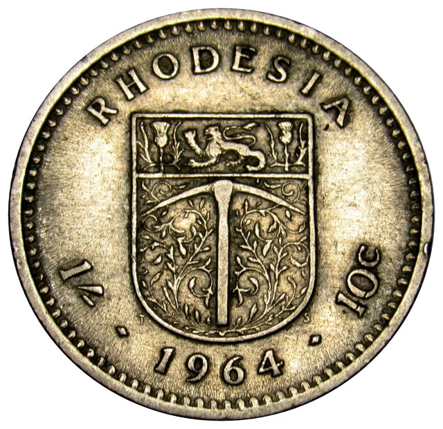 Rhodesia (Zimbabwe) 1 Shilling coin 1964 KM#2