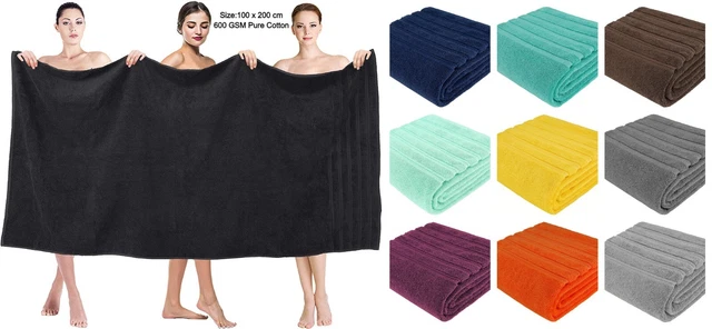 Extra großes Super Jumbo Badetuch Handtuch 100 % ägyptische Baumwolle XL Badetücher 2