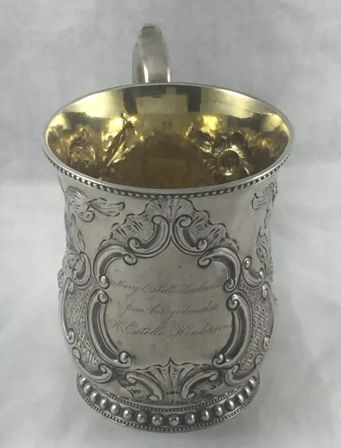 Great Floral Coin Silver by Ball,Thompkins & Black Large Floral Cup- 3 7/8"