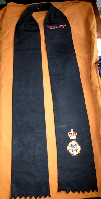 BRITISH ROYAL ARMY Chaplains Dept Ceremonial Stole Mbe Gsm Ww2 Medal ...