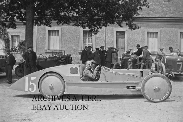 Photo Vintage LAHMS (Mathis 1500 RRB Race Car) – Grand Prix Tourisme De Tours 1923 – Collection Automobile