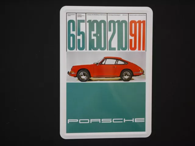 Porsche Classic 911 Blechpostkarte rot Postkarte aus Blech Blechschild