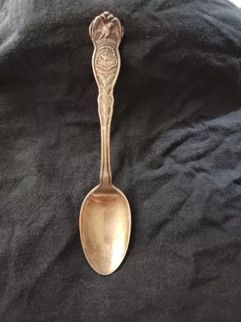 Vintage ILLINOIS State Spoon Wm Rogers & Son AA Silver Plate Collector Souvenir