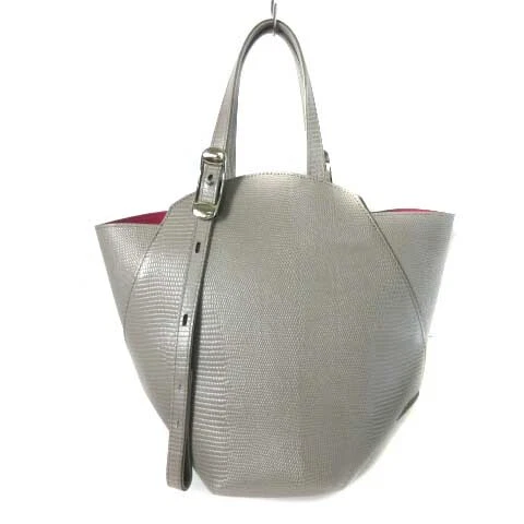 Tofu Roadstone Loadstone Heptagon Lizard Embossed Leather Tote Bag Handbag R97-6