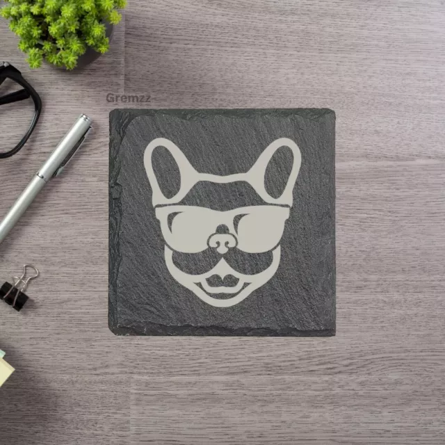 French Bull Dog Slate Coaster Perfect Gift for Dog Owners & Dog Lovers